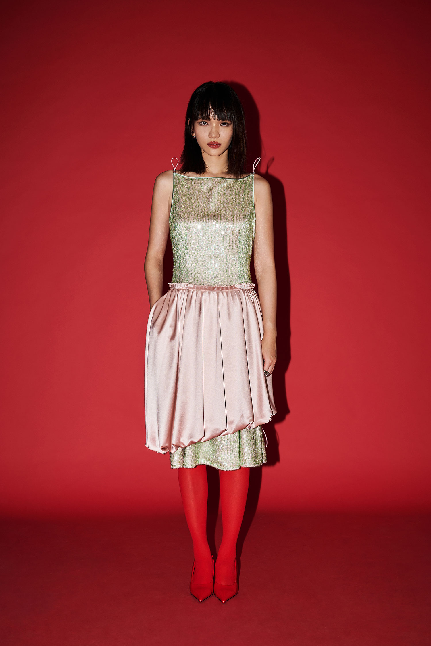 Sequined Bubble Midi Dress