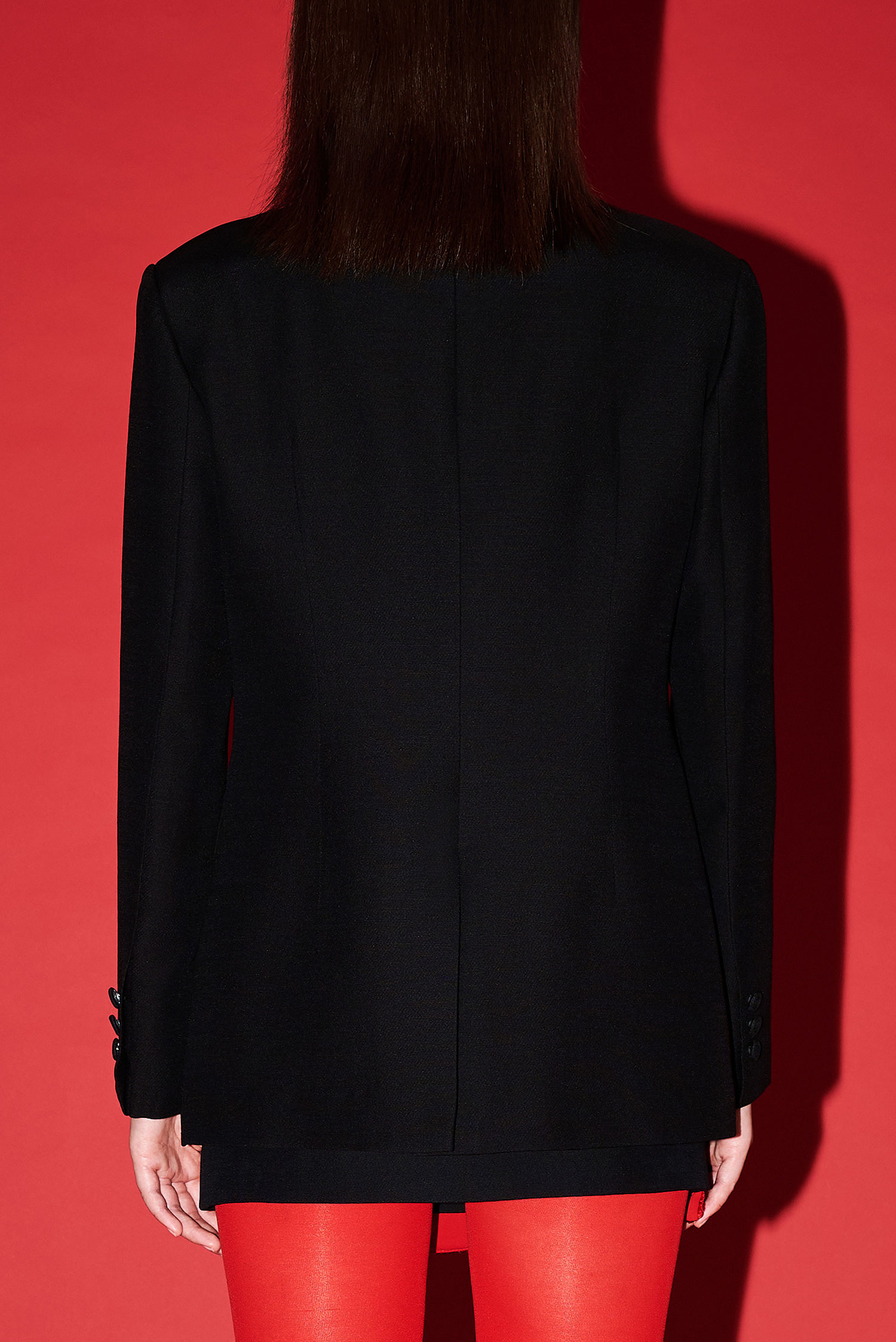 Silk Wool Tailored Jacket - Image 7