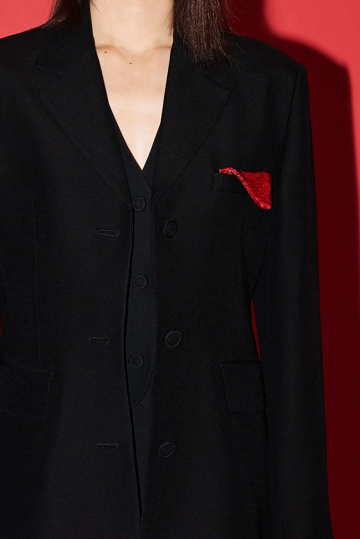 Silk Wool Tailored Jacket - Image 6