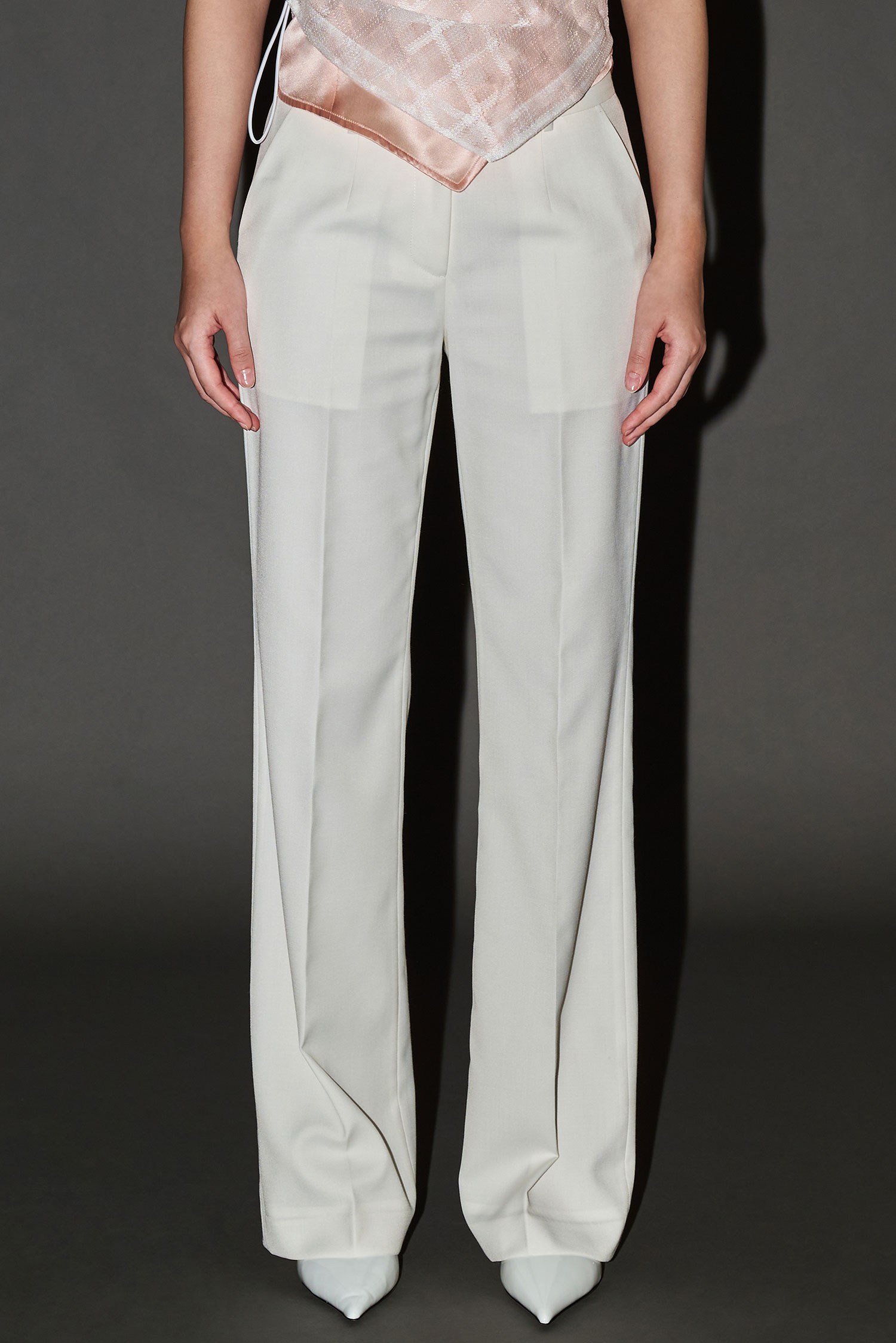 Wool Blend Tailored Trousers - Image 5