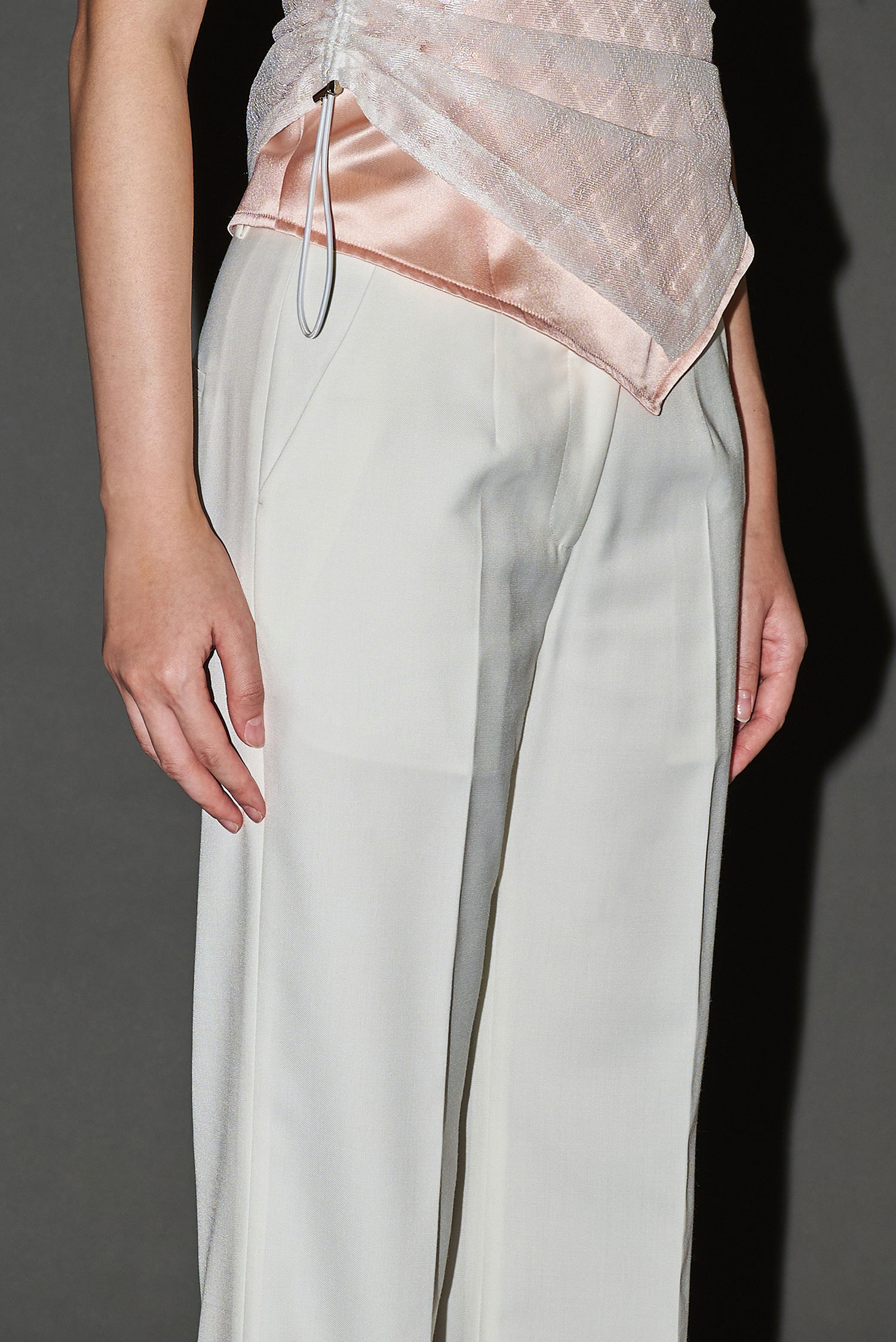 Wool Blend Tailored Trousers - Image 7